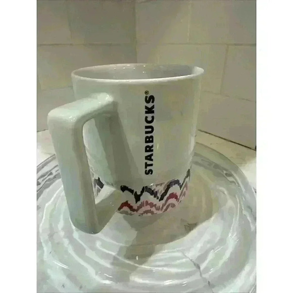 Starbucks 2017 Valentine Collection 12oz Ceramic Coffee Mug Hint of Mint - Picture 8 of 11